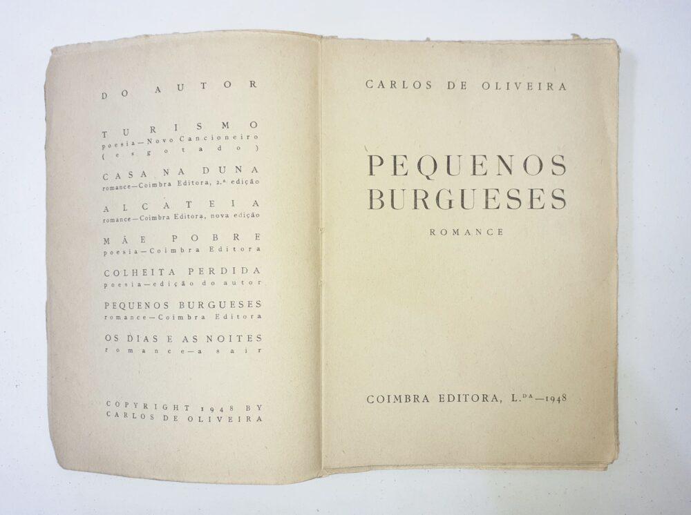 Pequenos Burgueses / Carlos de Oliveira - Livraria Aleph